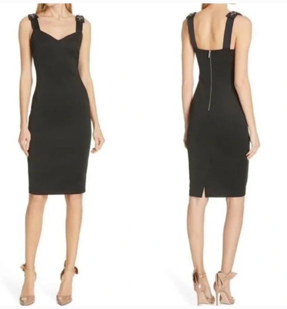 Ted Baker London Nancila Bow Ribbon Jewel Strap Sheath Dress Size 4 US 10